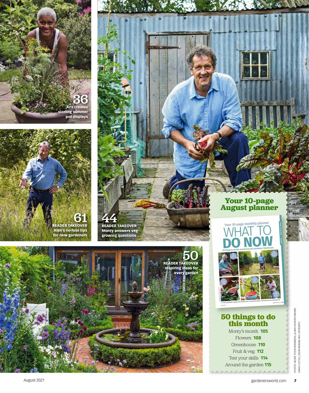 BBC Gardeners World Magazine August Subscriptions Pocketmags