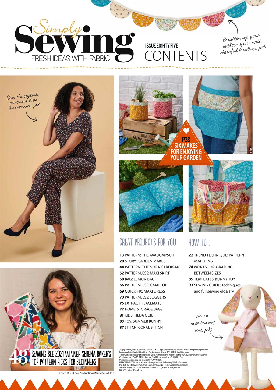 Simply Sewing Magazine Issue 85 Back Issue