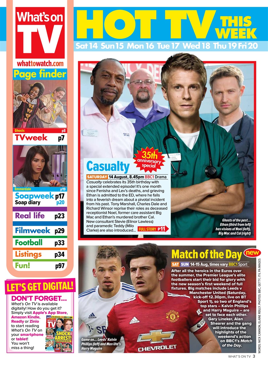 What's on TV Magazine - 14-Aug-2021 Subscriptions | Pocketmags