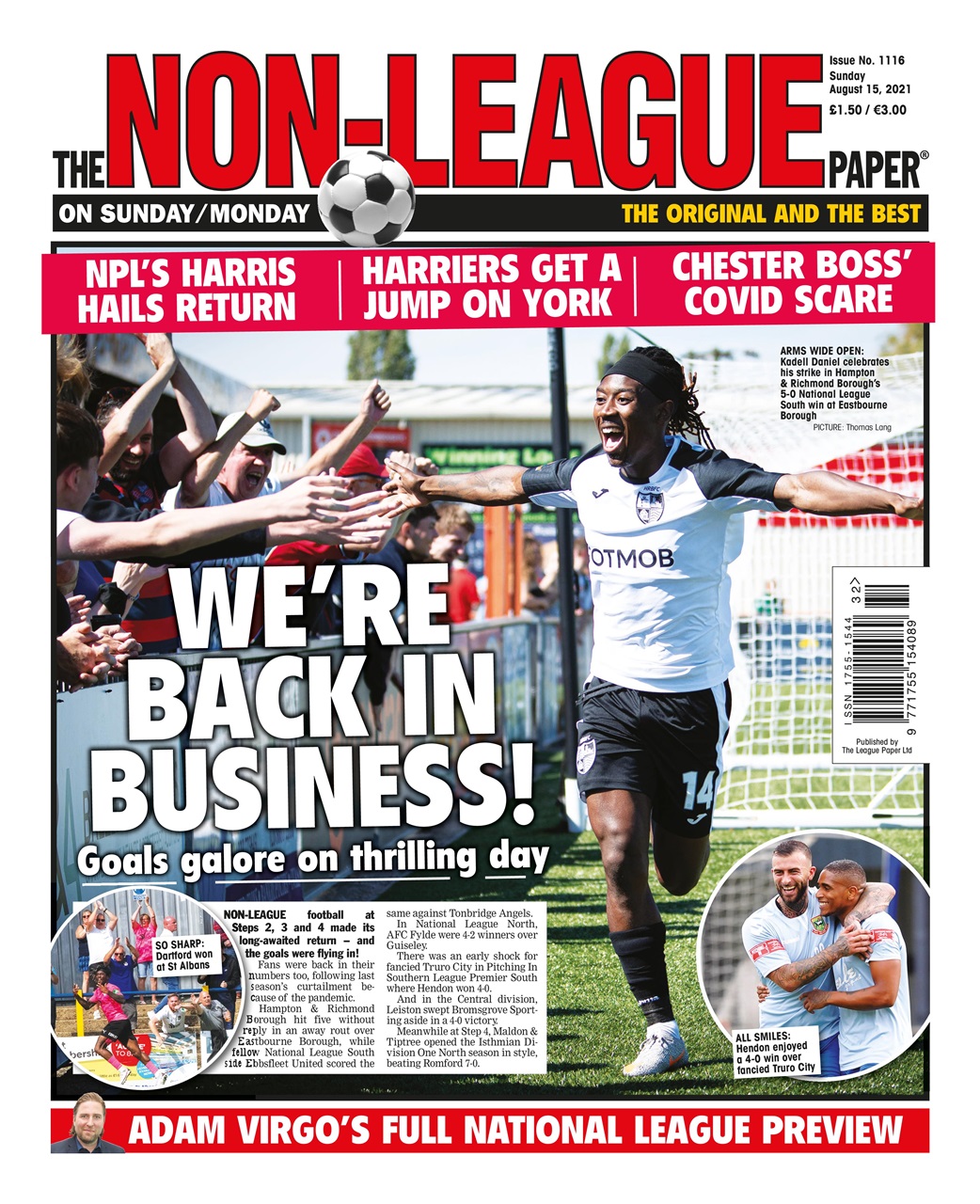 The NonLeague Football Paper Magazine 15 Aug 2021 Subscriptions