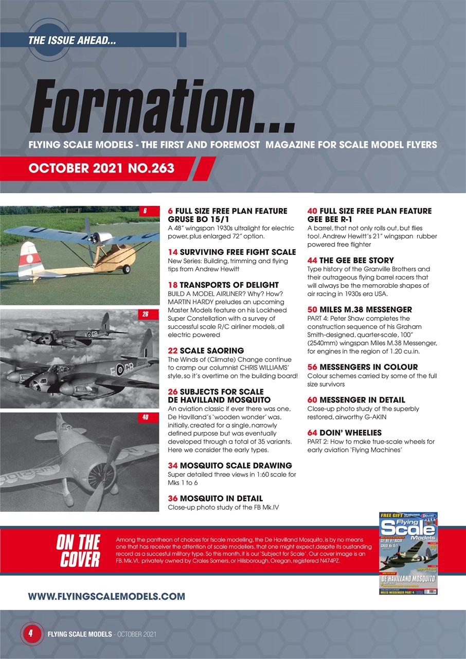 Flying Scale Models Magazine - Oct 21 Back Issue