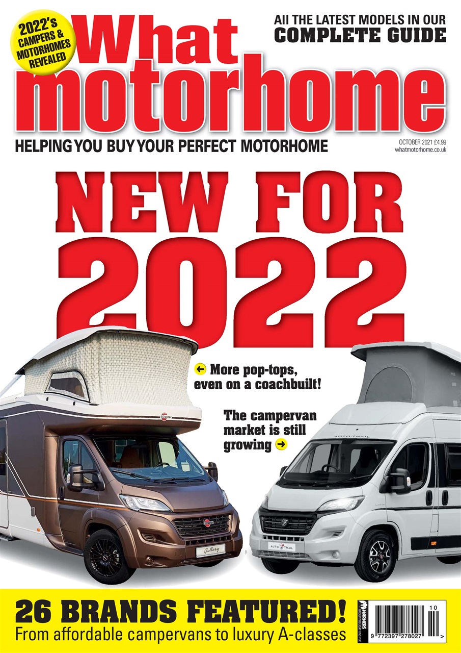 What Motorhome magazine October 2021 New For 2022 Subscriptions