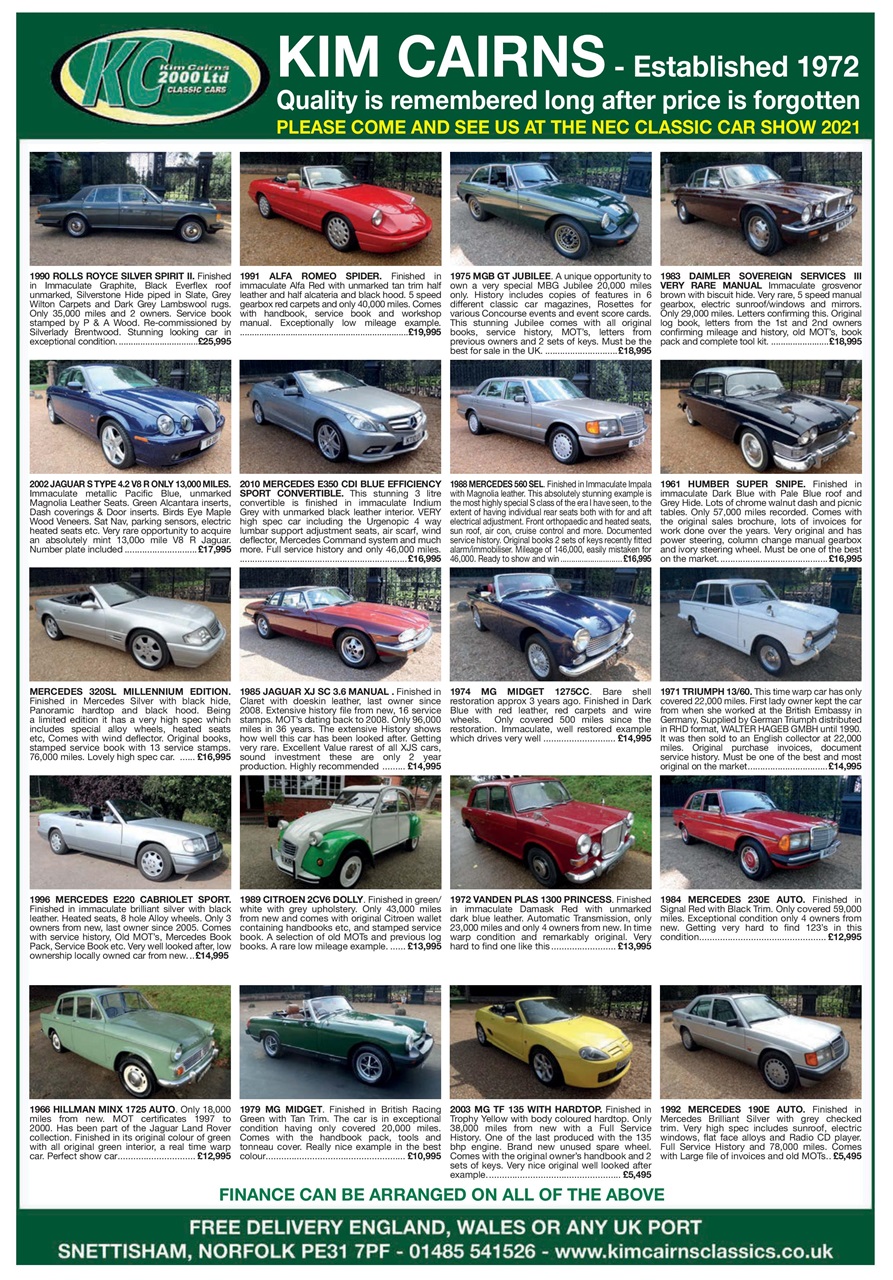 Classic Car Mart Magazine Winter 2021 Back Issue