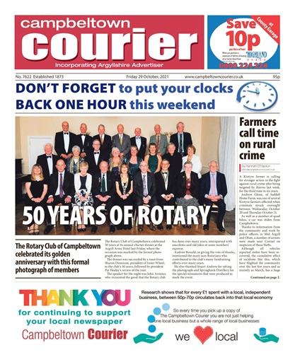 Campbeltown Courier Magazine - 29/10/2021 Back Issue