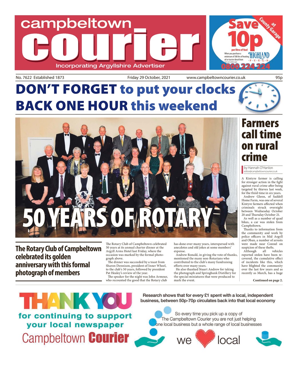 Campbeltown Courier Magazine - 29/10/2021 Back Issue