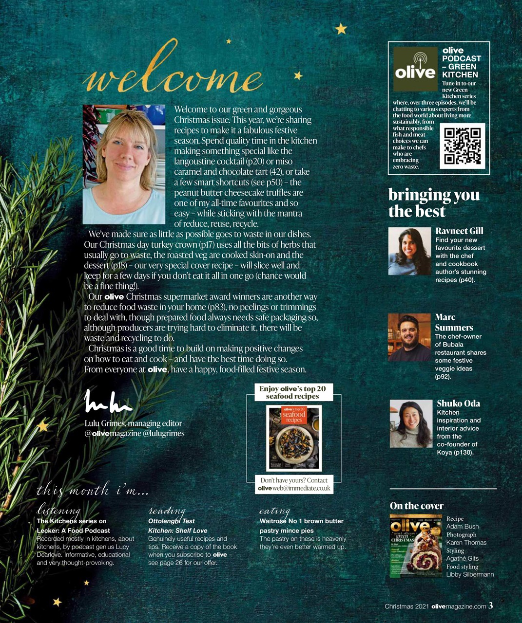 Olive Magazine Christmas 2021 Back Issue