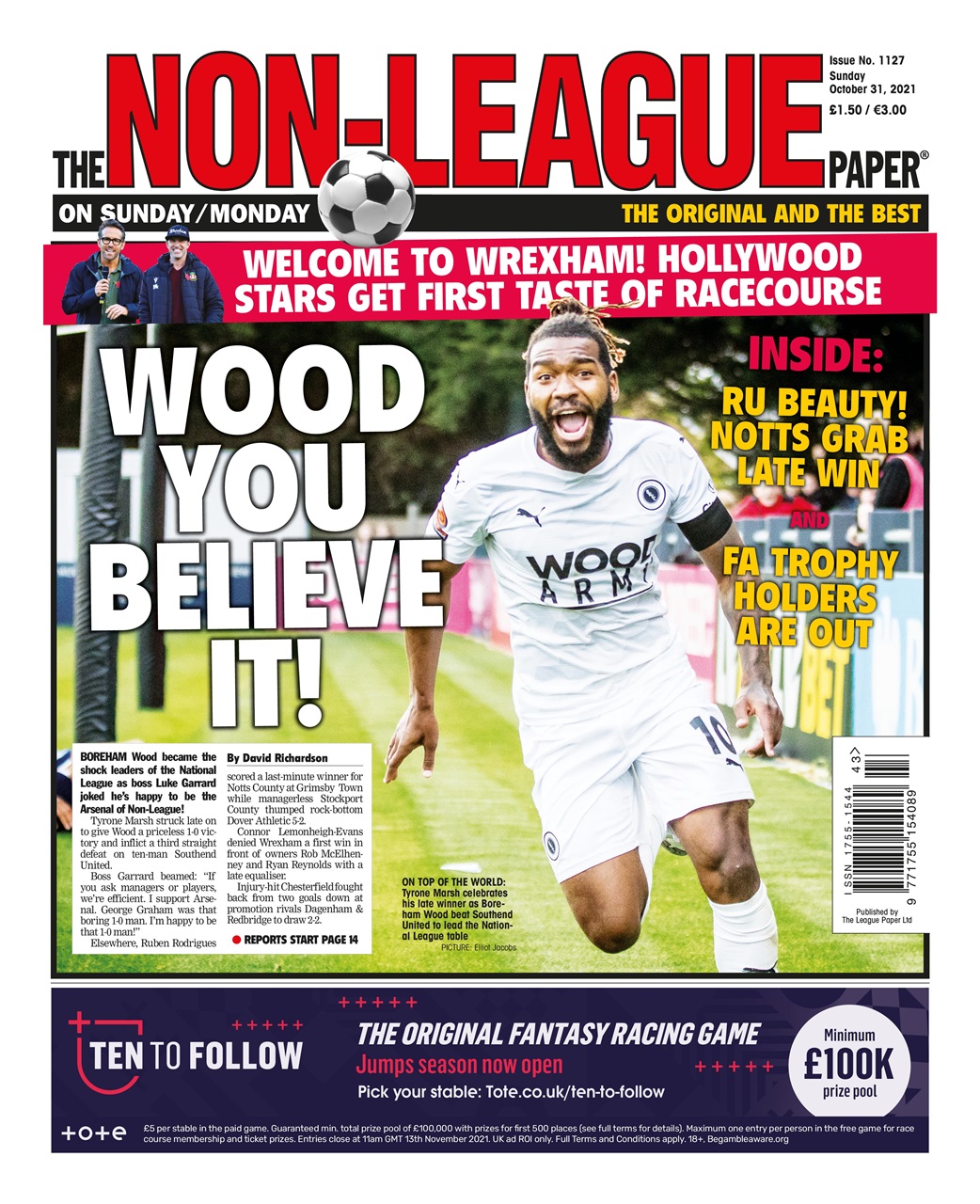 The NonLeague Football Paper Magazine 31 Oct 2021 Back Issue