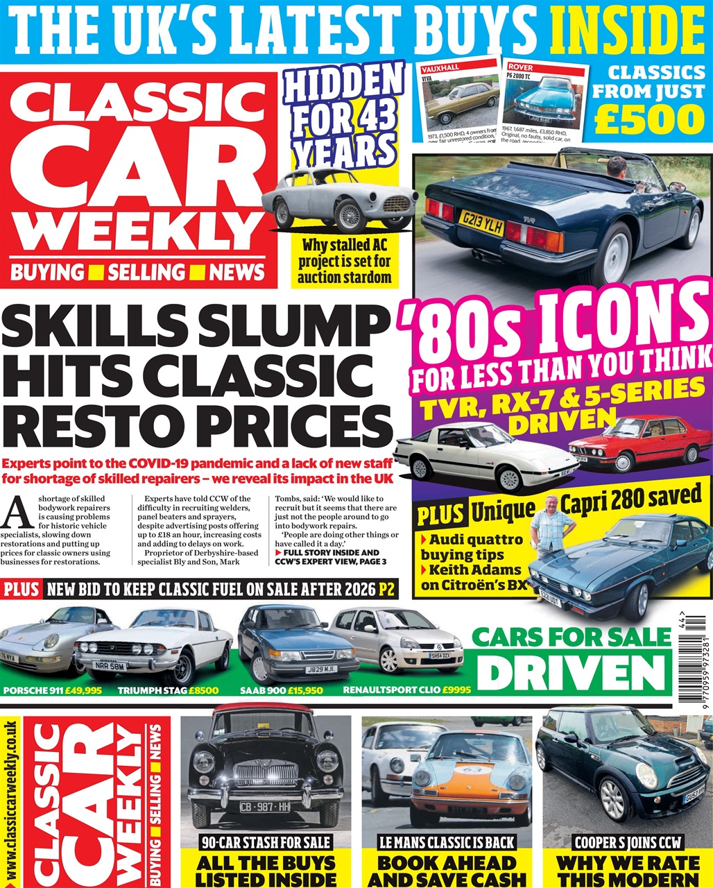 Classic Car Weekly Magazine 03 November 2021 Back Issue