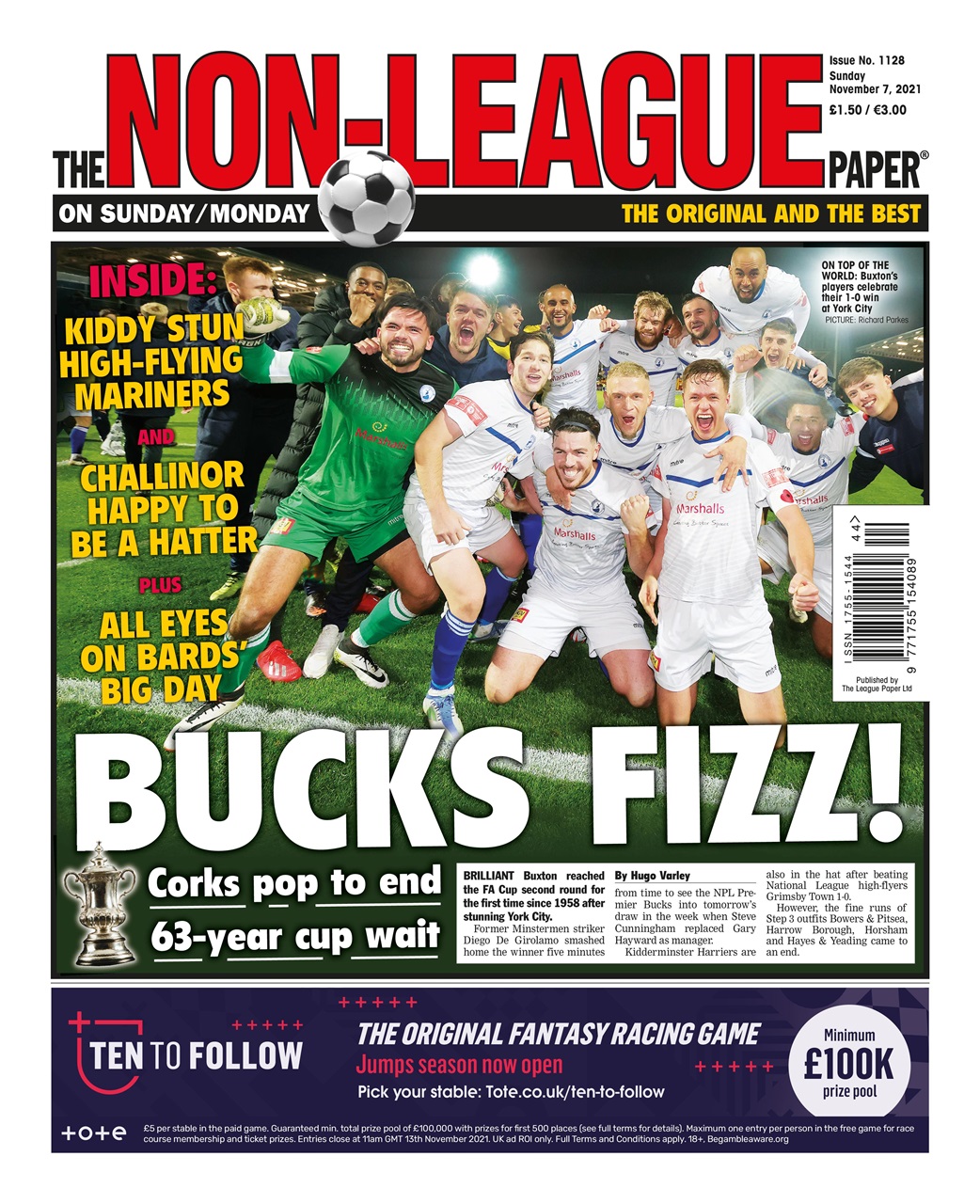 The NonLeague Football Paper Magazine 7 Nov 2021 Back Issue
