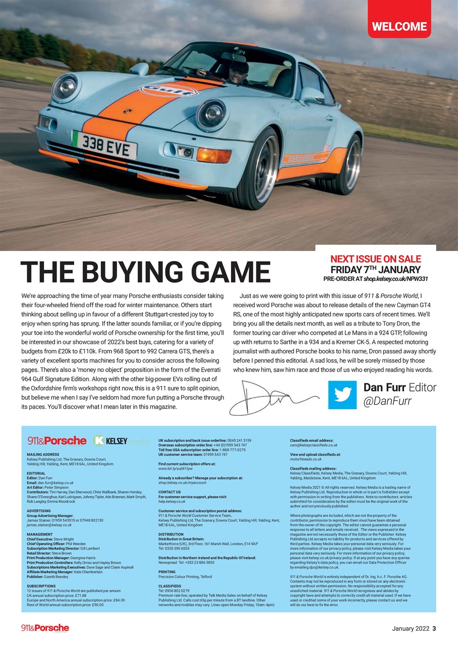 911 & Porsche World Magazine - Issue 330 Back Issue