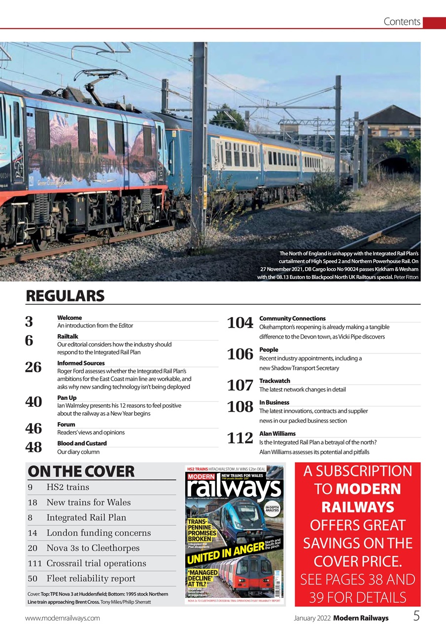 Modern Railways Magazine - January 2022 Back Issue