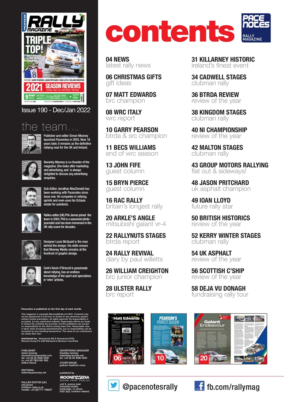 Pacenotes Rally magazine - Dec/Jan 2022 Vorige editie