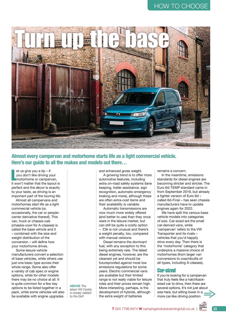 Campervan Magazine Buying Your First Motorhome 2022 Special Issue