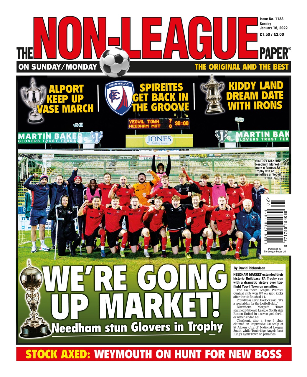 The NonLeague Football Paper Magazine 16 Jan 2022 Back Issue