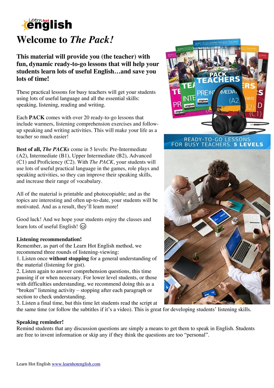 Learn Hot English Magazine Teacher Pack Int B1 Special Issue learn-hot-english-magazine-teacher-pack-int-b1-special-issue