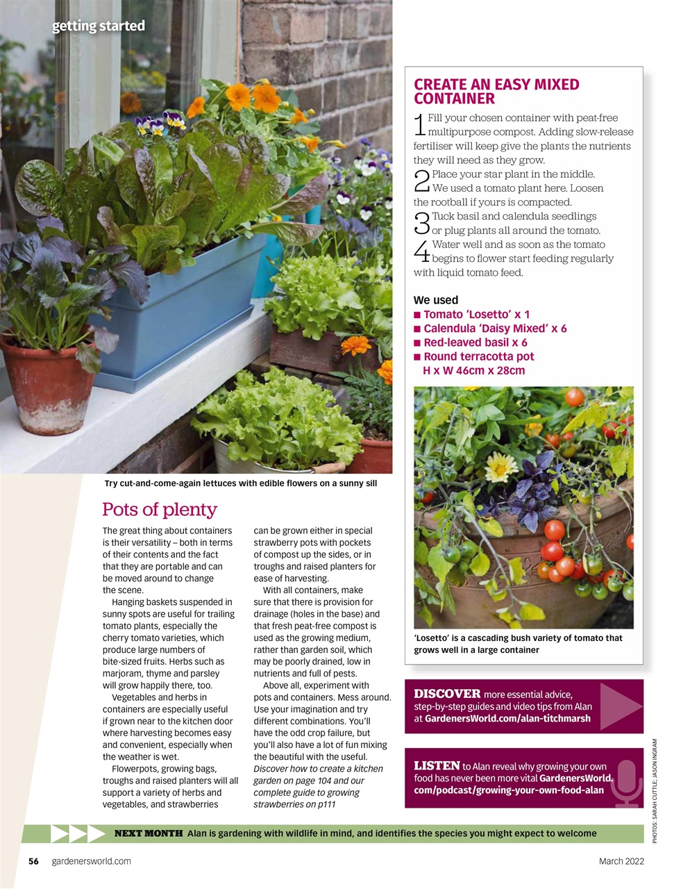 BBC Gardeners World Magazine March Subscriptions Pocketmags