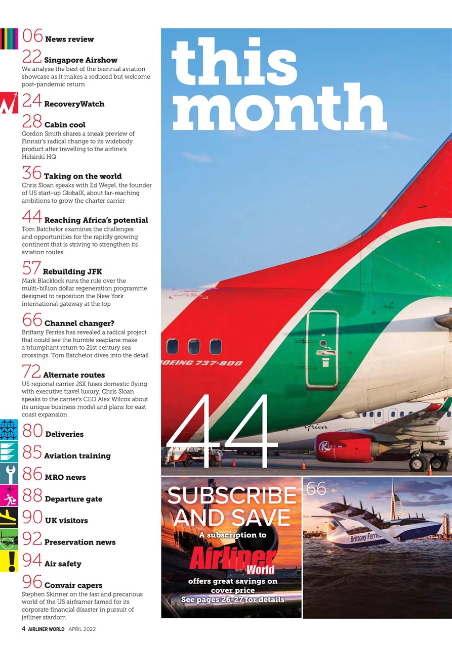 Airliner World Magazine - April 2022 Subscriptions | Pocketmags