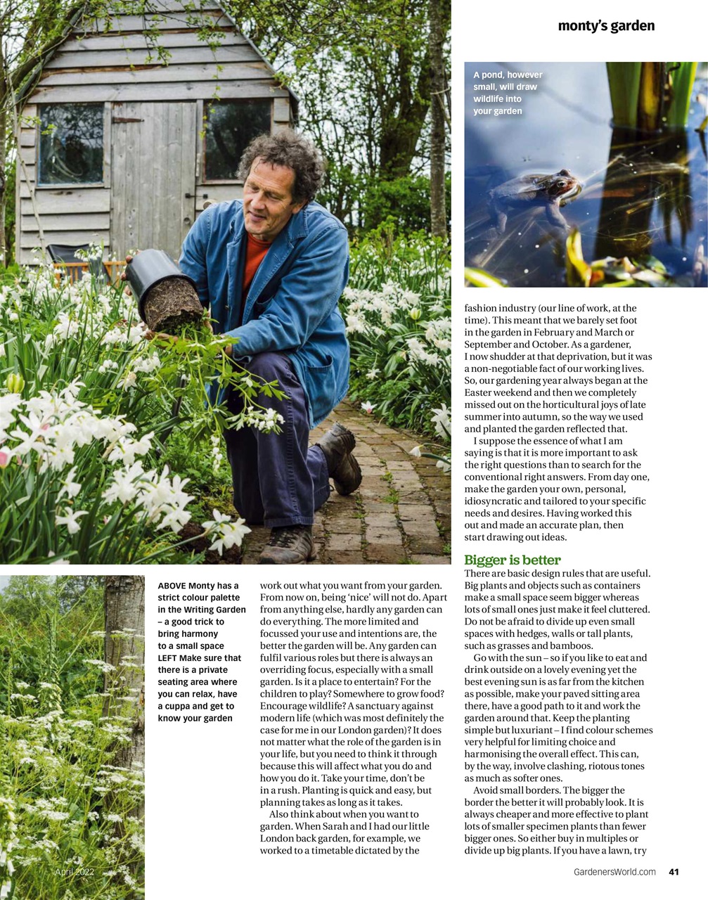 BBC Gardeners World Magazine April 2022 Subscriptions Pocketmags