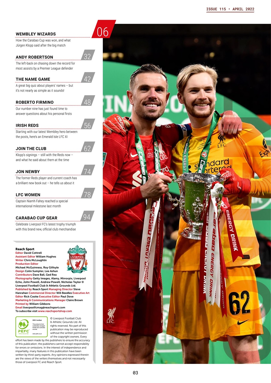 Liverpool FC Magazine Apr22 Back Issue