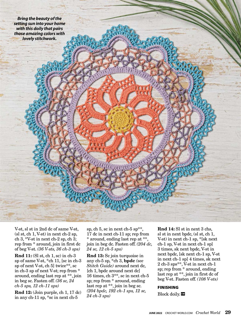 Crochet World Magazine June 2022 Back Issue