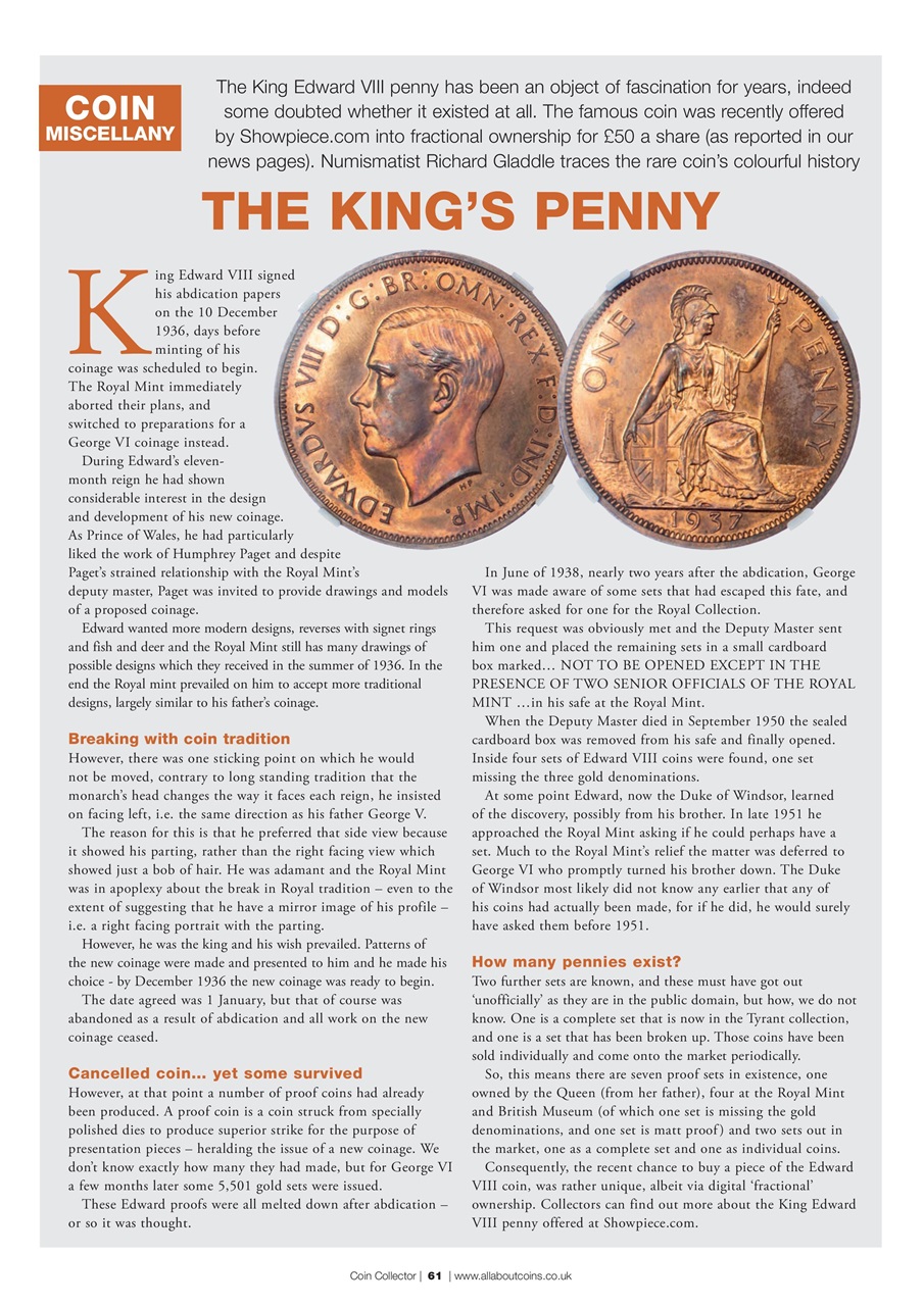 Coin Collector Magazine Issue 15 Subscriptions Pocketmags