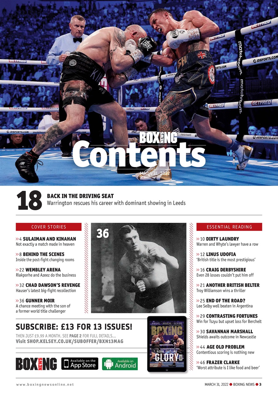 Boxing News Magazine - March 31 2022 Subscriptions | Pocketmags
