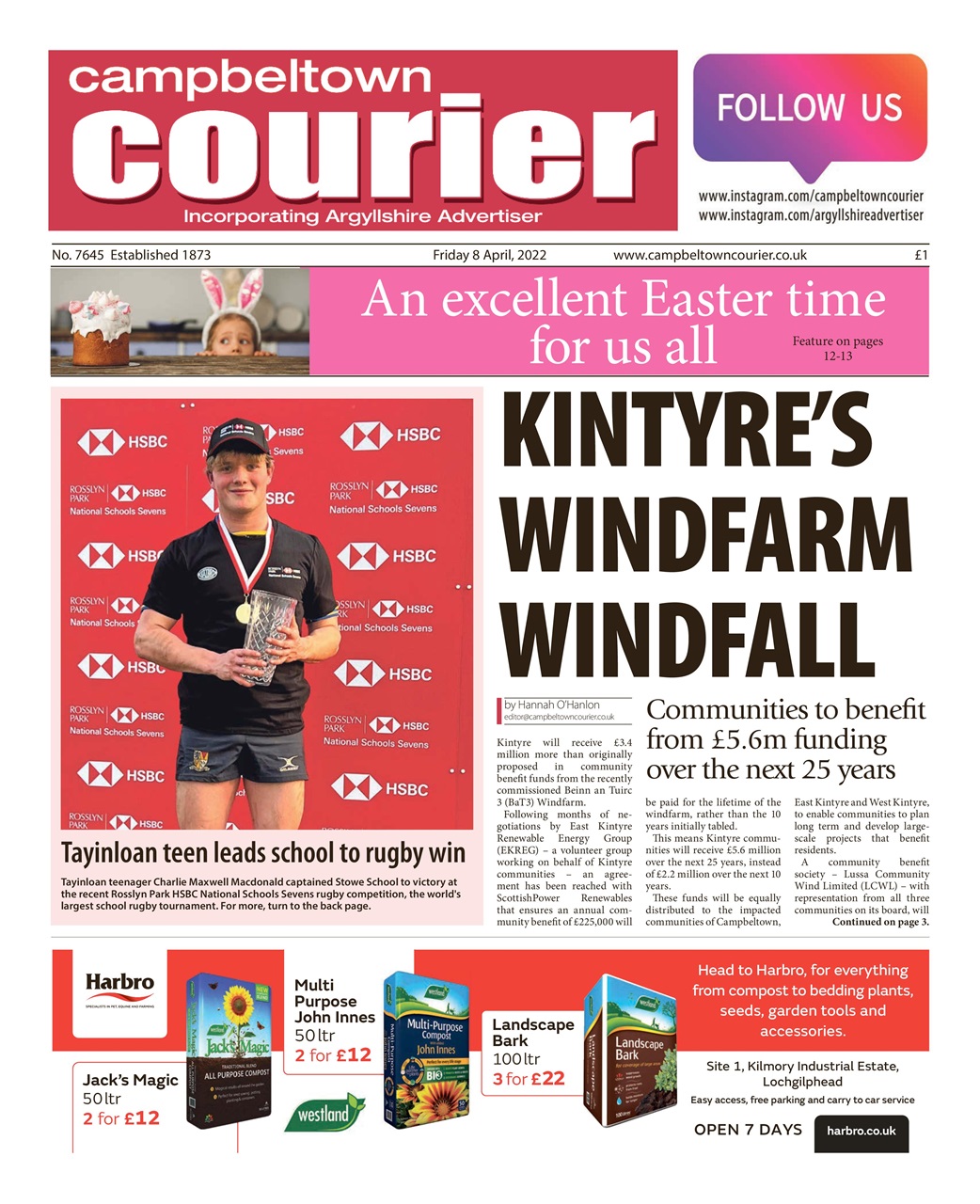 Campbeltown Courier Magazine - 08-Apr-22 Back Issue