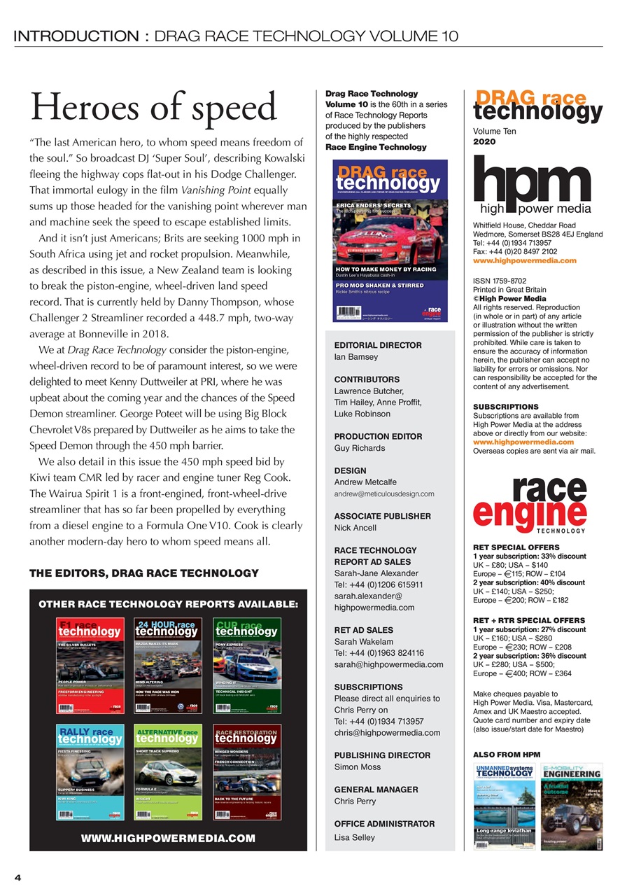 DRAG Race Technology Magazine Subscriptions and Volume 10 - February ...