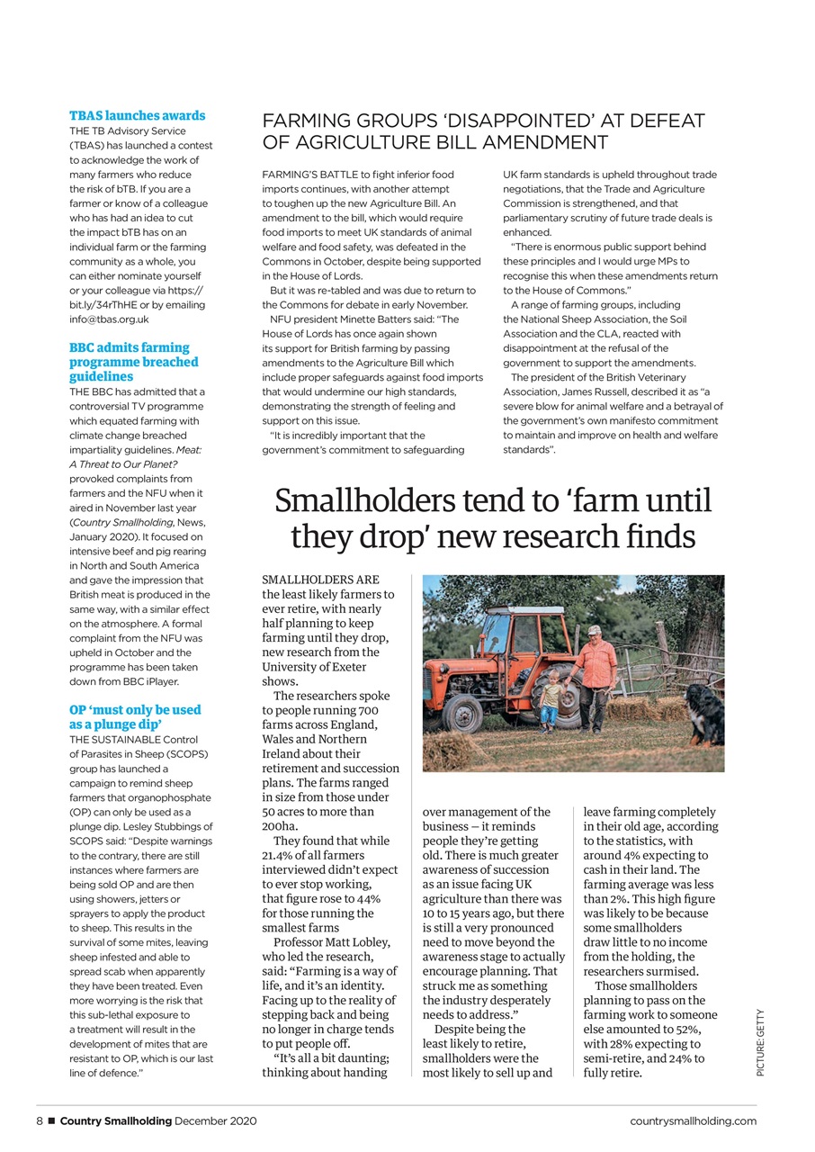 The Country Smallholder Magazine December 2020 Back Issue