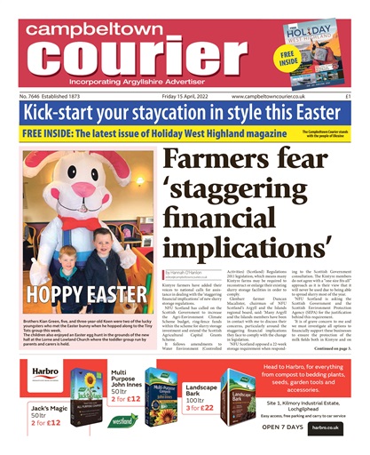 Campbeltown Courier Magazine 15th April 2022 Back Issue