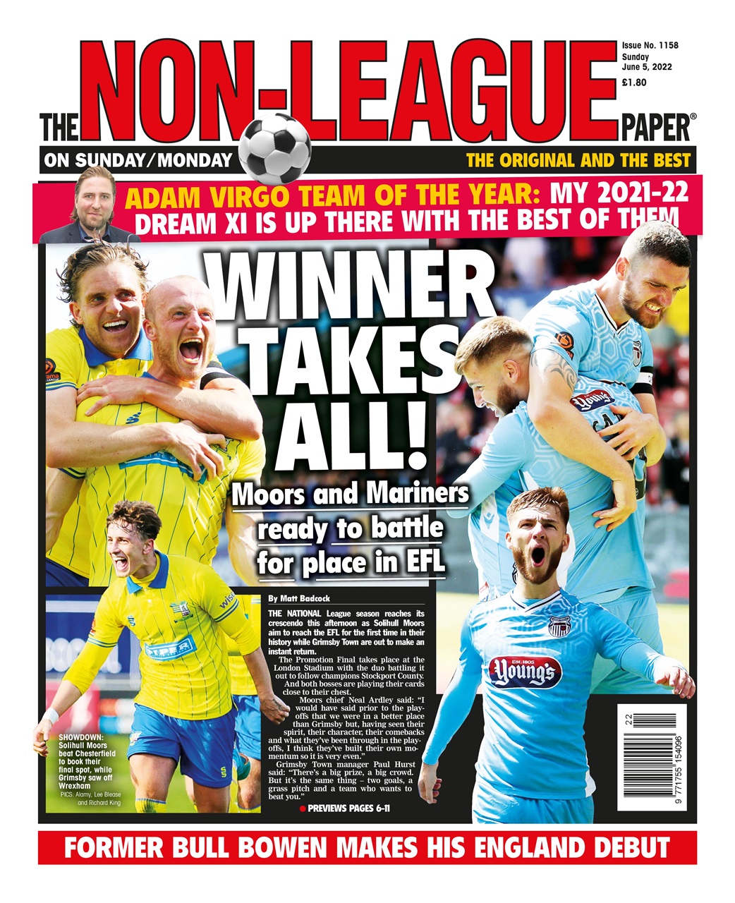 The NonLeague Football Paper Magazine 5 Jun 2022 Back Issue