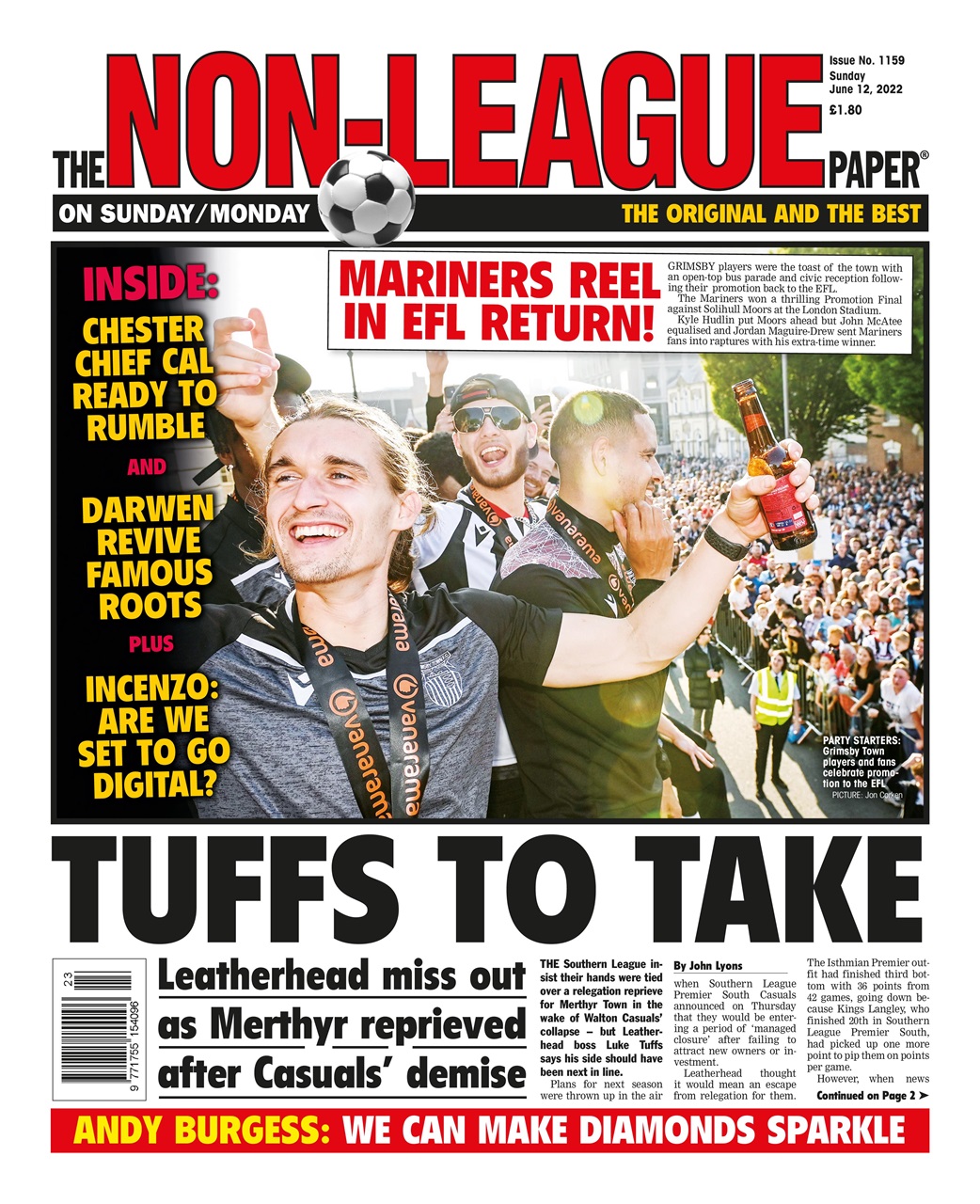 The NonLeague Football Paper Magazine 12 Jun 2022 Back Issue