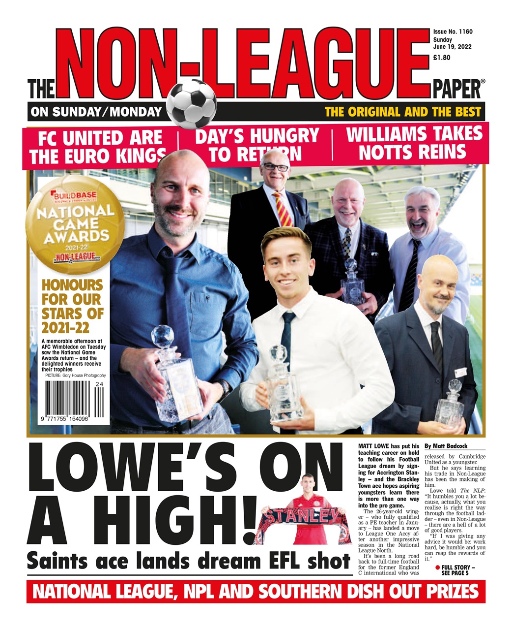 The NonLeague Football Paper Magazine 19 Jun 2022 Back Issue