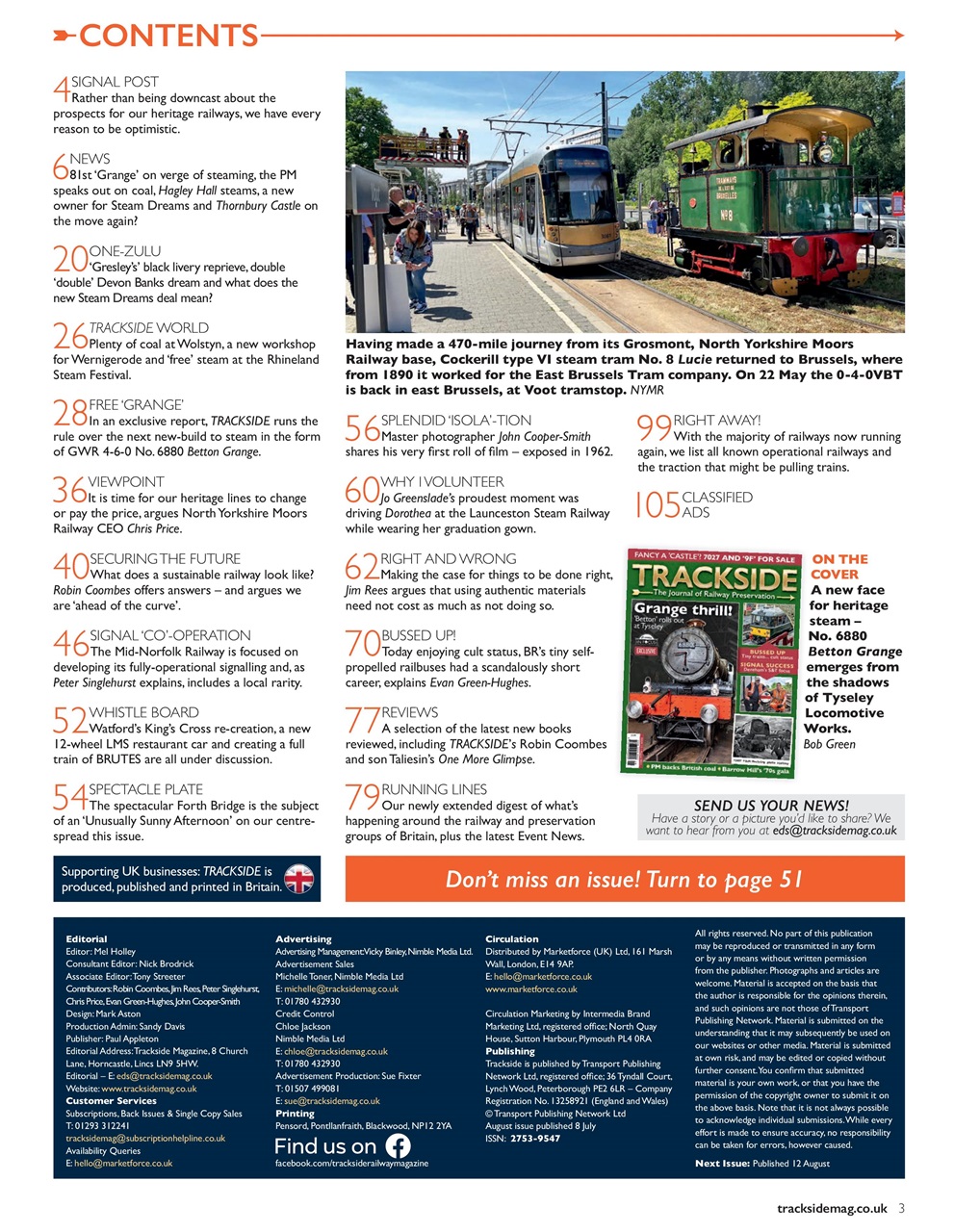 Trackside Magazine - Aug-22 Subscriptions | Pocketmags