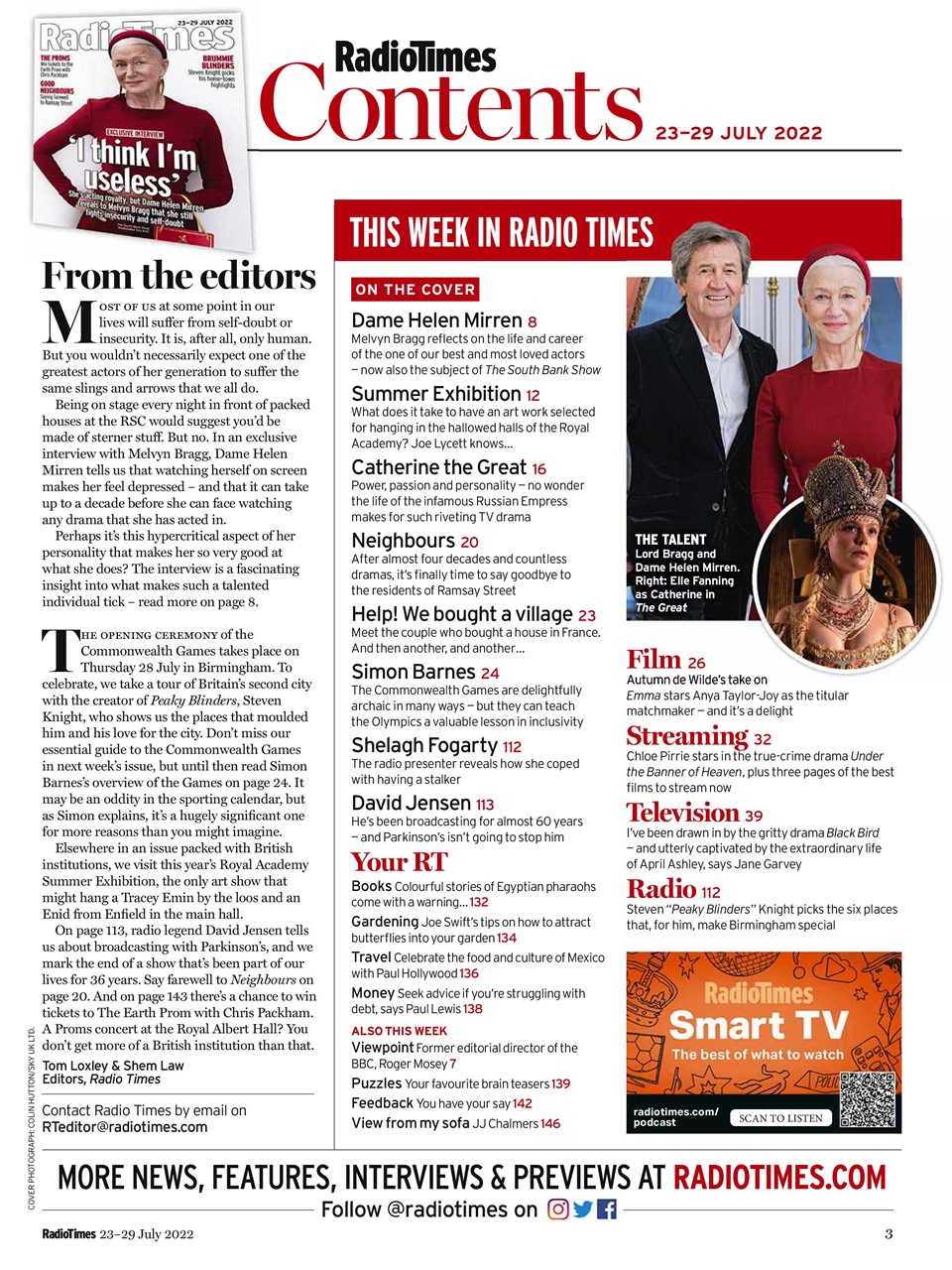 Radio Times Magazine 2329th July 2022 Subscriptions Pocketmags