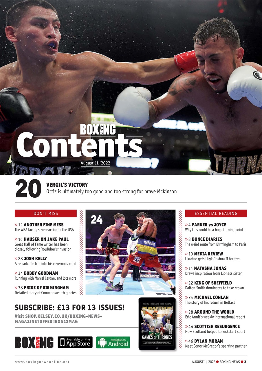 Boxing News Magazine - August 11 2022 Subscriptions | Pocketmags