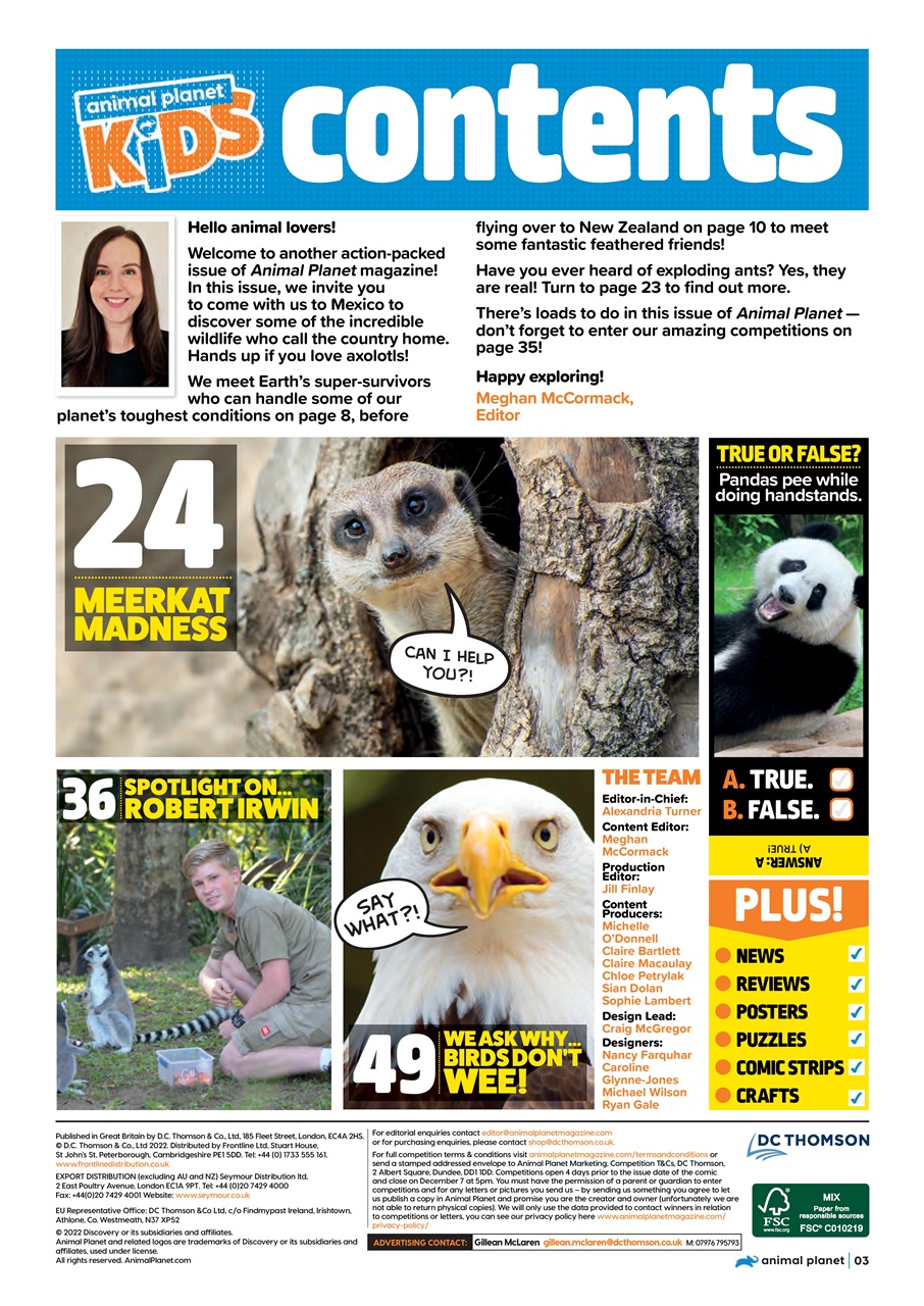 Animal Planet Kids Magazine - Issue 23 Back Issue