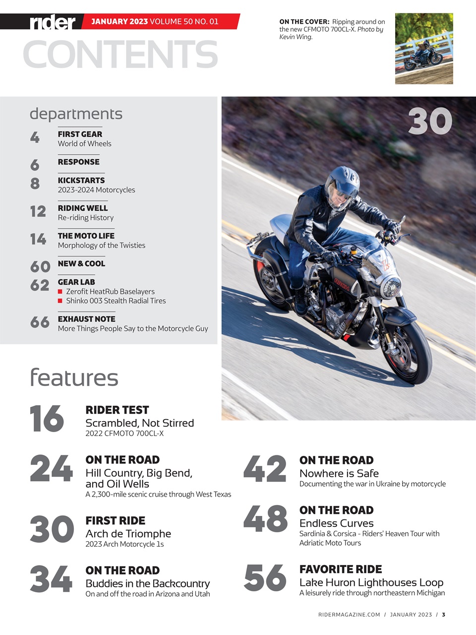 Rider Magazine January 2023 Back Issue
