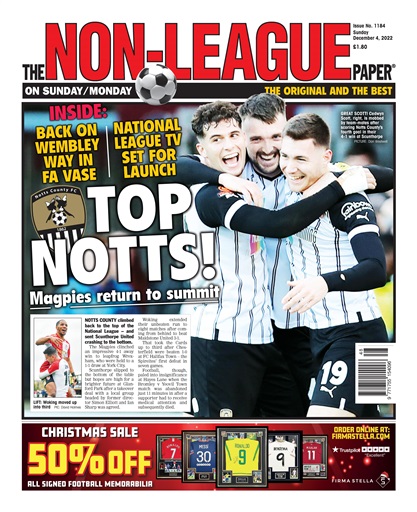 The Non-League Football Paper Magazine - 4 Dec 2022 Back Issue