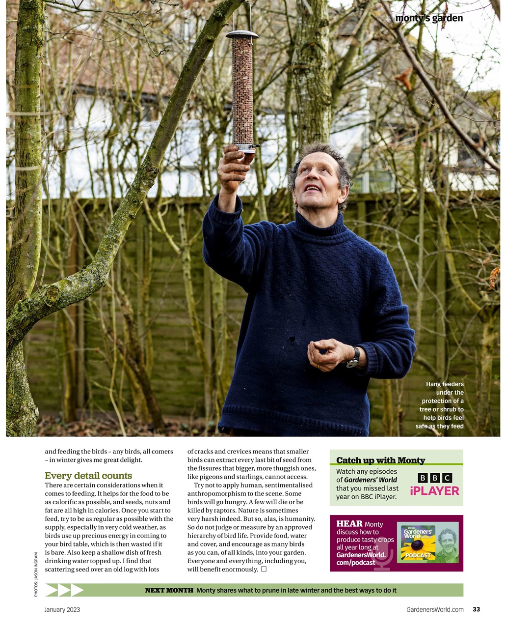 BBC Gardeners World Magazine January Back Issue