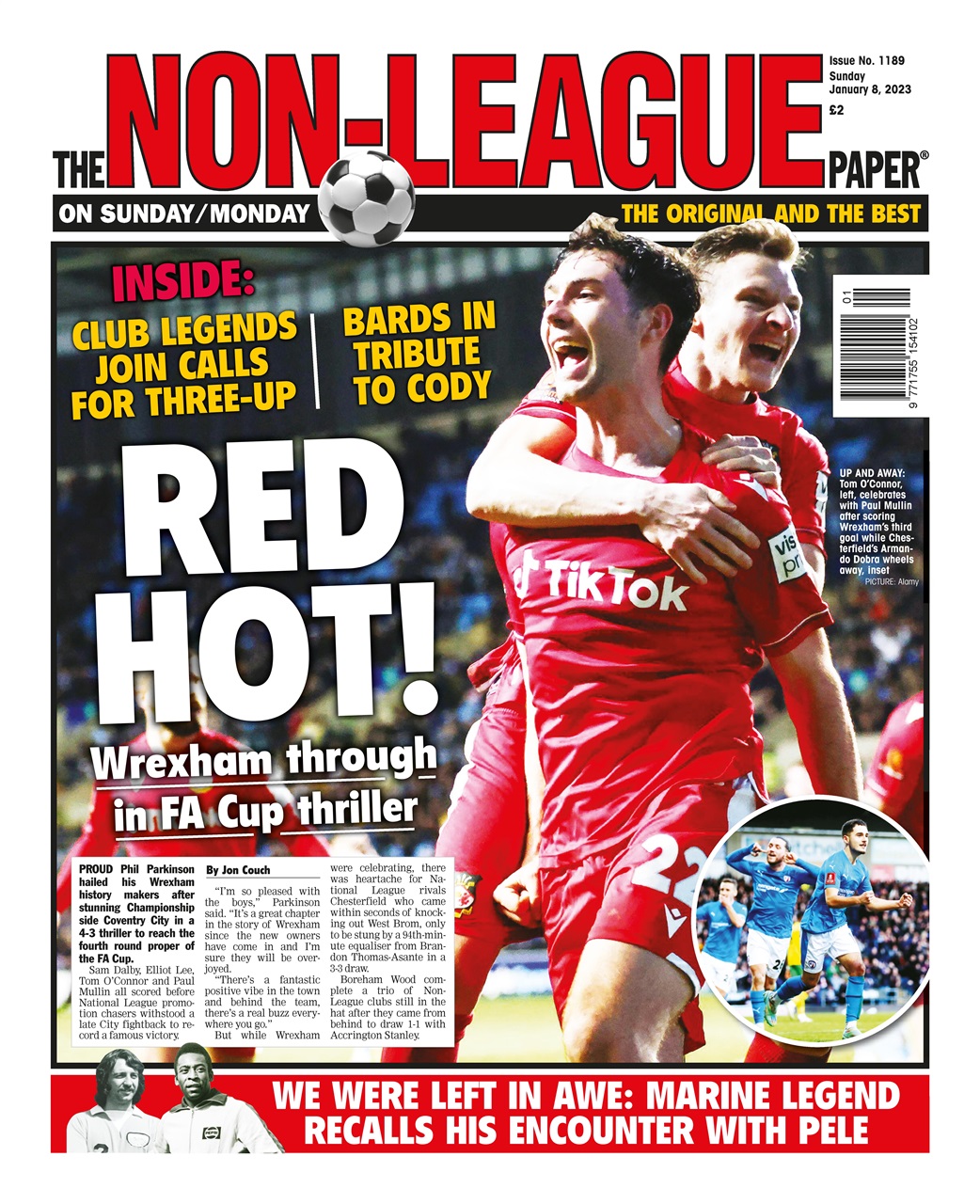 The NonLeague Football Paper Magazine 8 Jan 2023 Back Issue