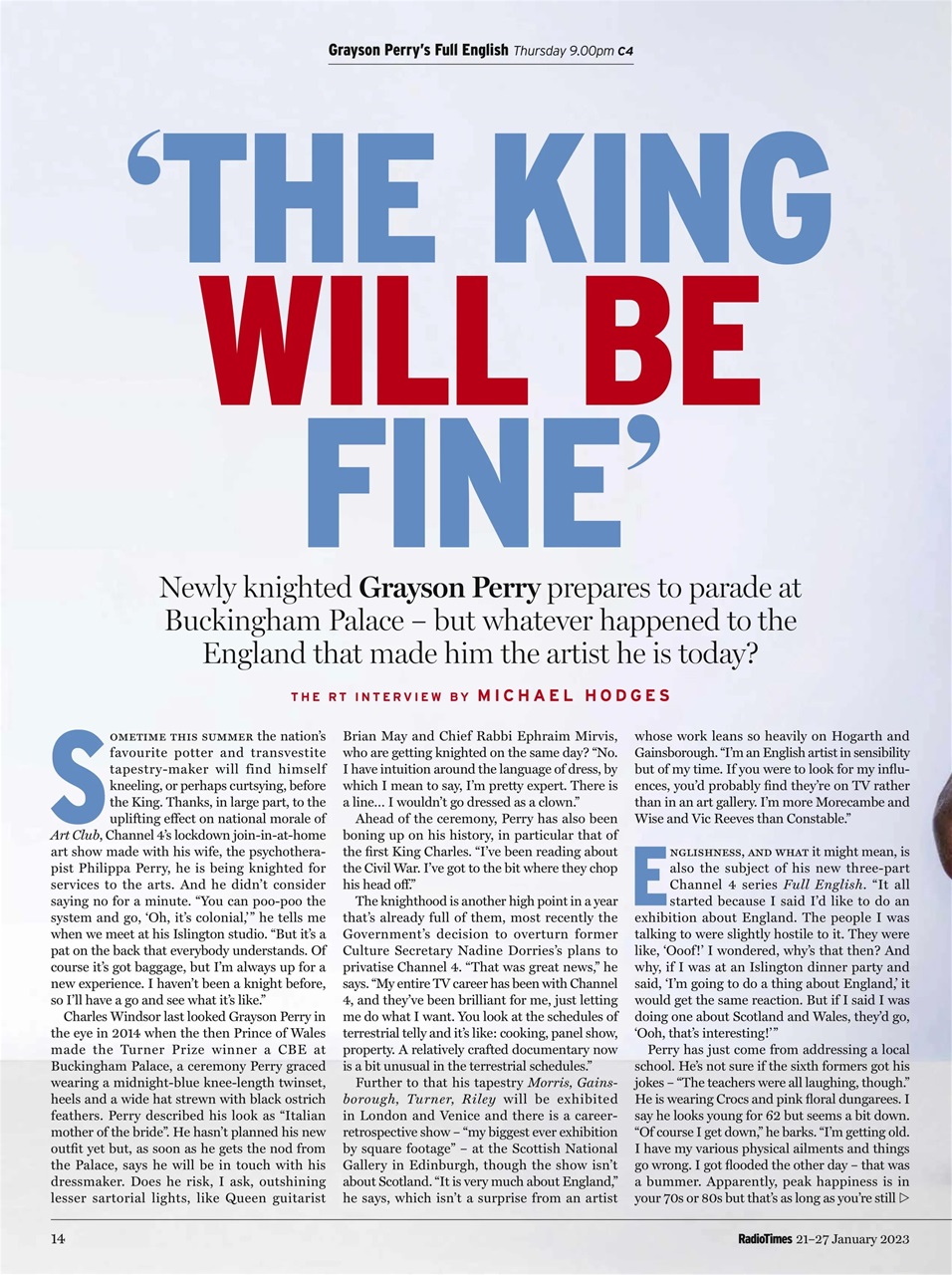 Radio Times Magazine 2127th January 2023 Back Issue