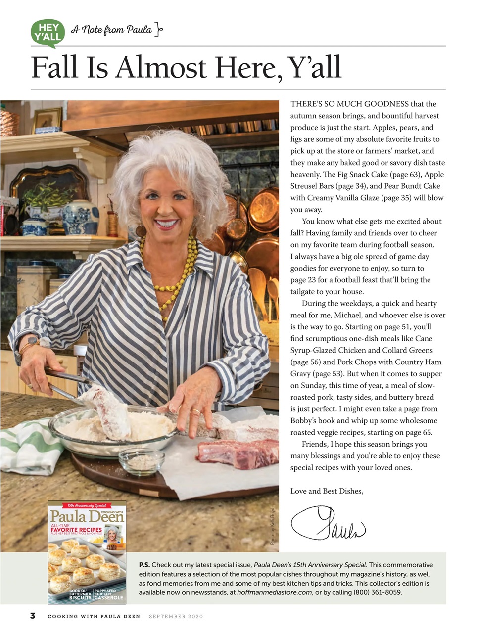 Cooking with Paula Deen Magazine - September 2020 Back Issue