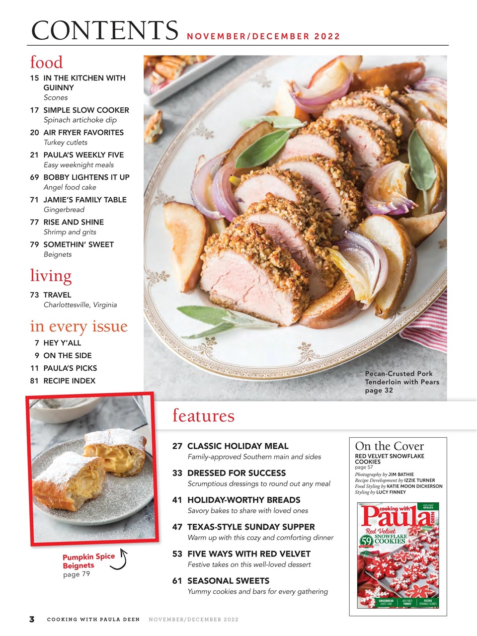 Cooking with Paula Deen Magazine - November/December 2022 Back Issue