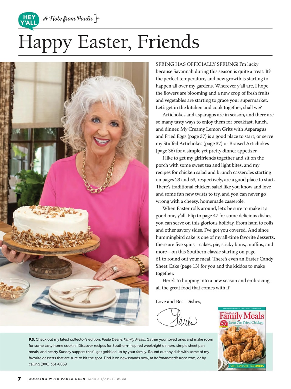 Cooking with Paula Deen Magazine - March/April 2023 Back Issue