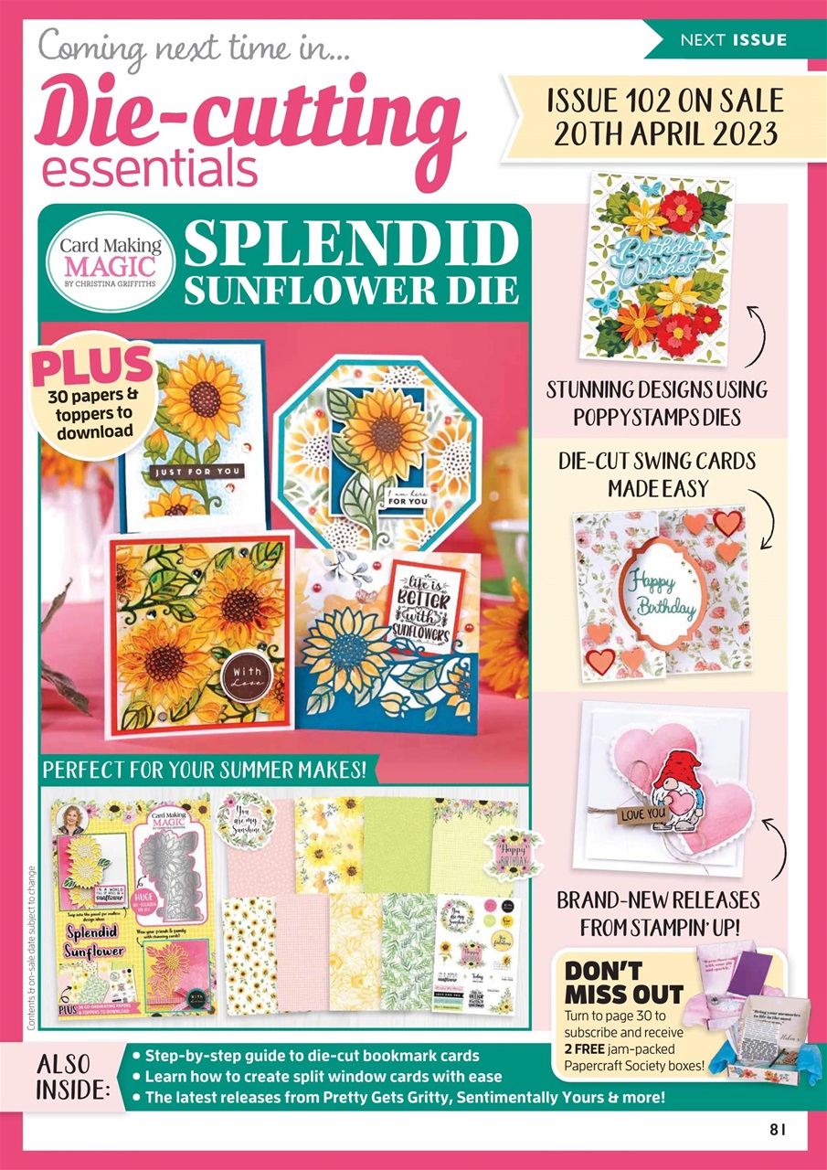 DieCutting Essentials Magazine 101 Back Issue