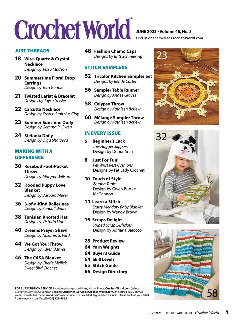 Crochet World Magazine June 2023 Back Issue