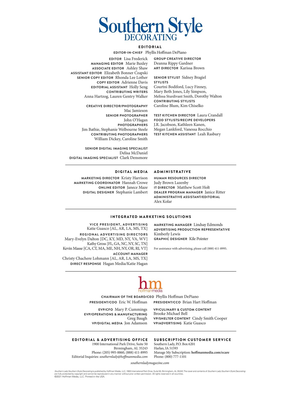 Southern Lady Magazine Southern Style 2021 Special Issue