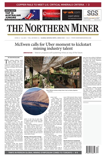 The Northern Miner Magazine Vol 109 No 12 Back Issue