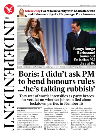 The Independent Daily Edition Newspaper - Tuesday, June 13, 2023